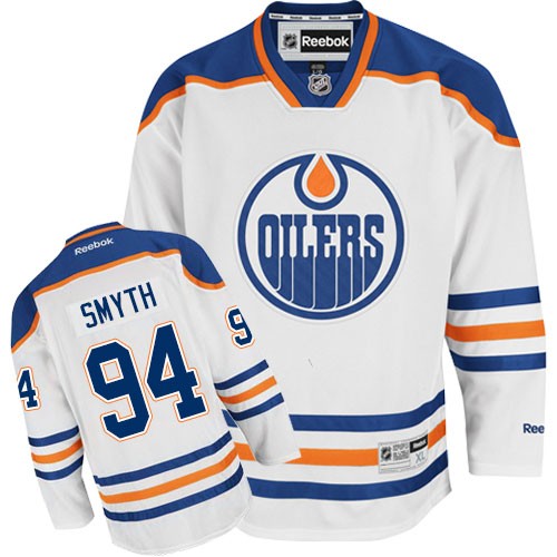Edmonton Oilers NO.94 Ryan Smyth Youth Jersey (White Authentic Away)